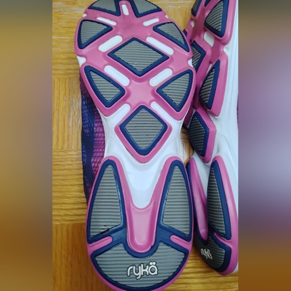 Ryka Womens 9.5 Devotion Plus 2 Walking Sneakers Blue Pink Comfort Athletic Shoe - Picture 7 of 16
